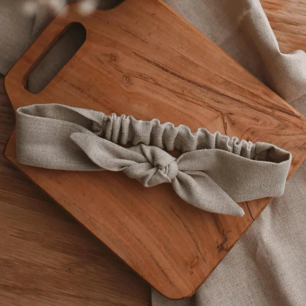 Bandeau avec boucle en lin – Image 2