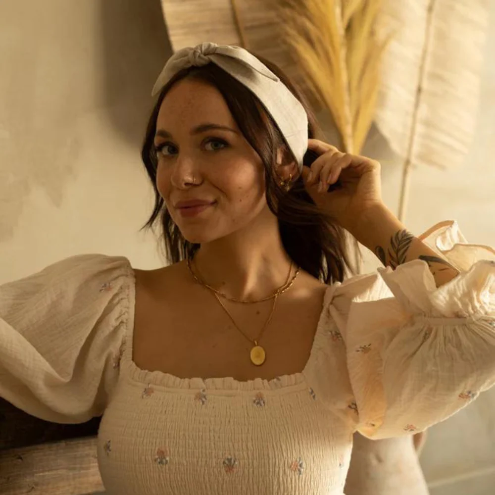 Bandeau avec boucle en lin – Image 3