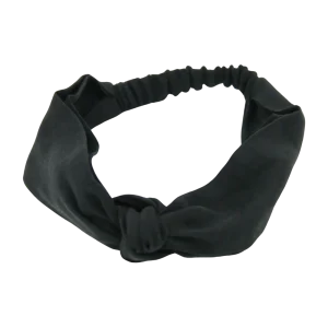 Bandeau torsadé en velours - Noir