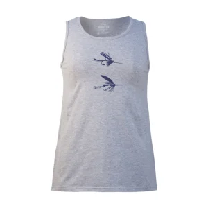 Camisole Femme Gris Athlétique - Mouches