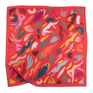 Carré de soie 'Jusqu'au Bout'