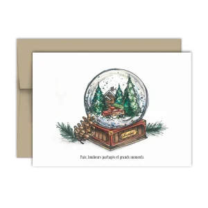 Carte de souhaits - Boule de neige