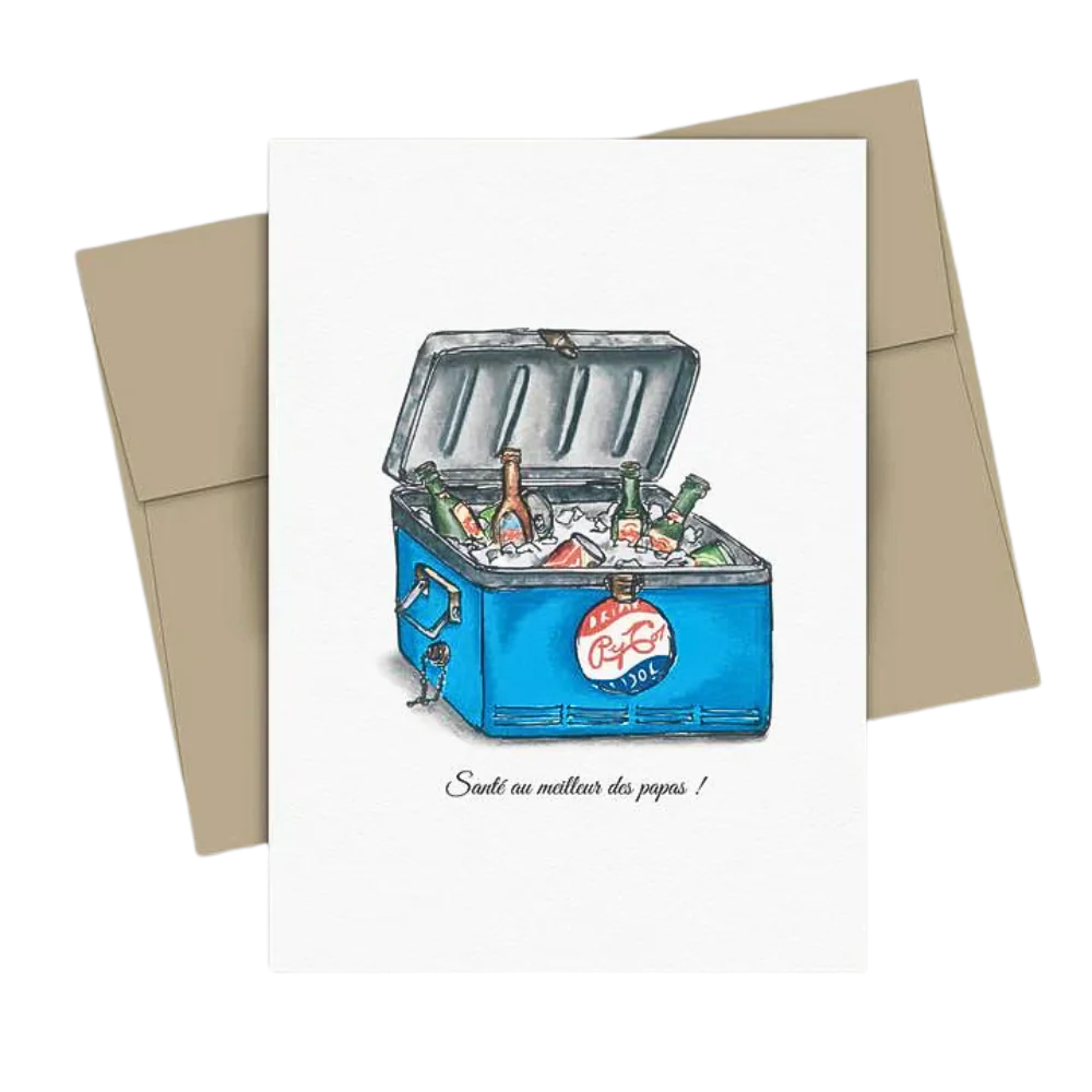 Carte de souhaits - Fête des pères - Glacière