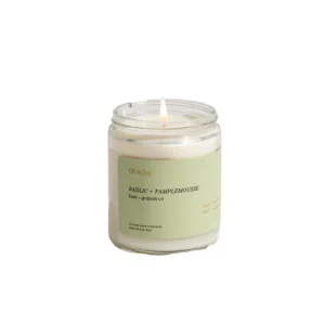 Chandelle - Basilic et pamplemousse en verre