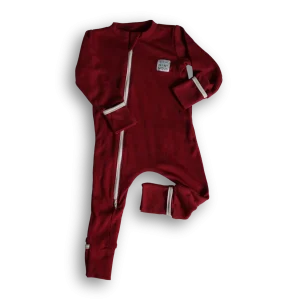 Combinaison évolutive en laine de mérinos - Rubis