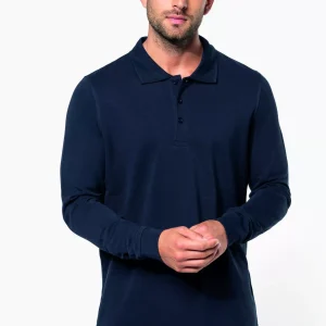 K256 – Polo piqué manches longues homme