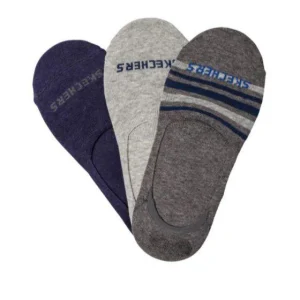 3PK MENS NON TERRY LINER GREY / BLUE