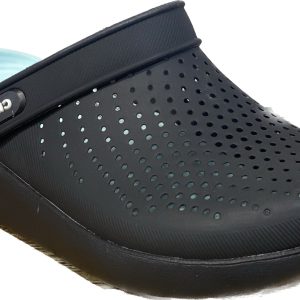 crocs noir et bleu ciel