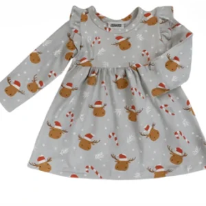 Robe à motifs festifs de rennes