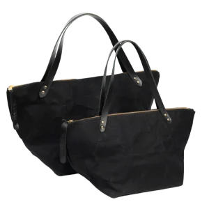 Sac de voyage en coton ciré et cuir modèle FRONTENAC