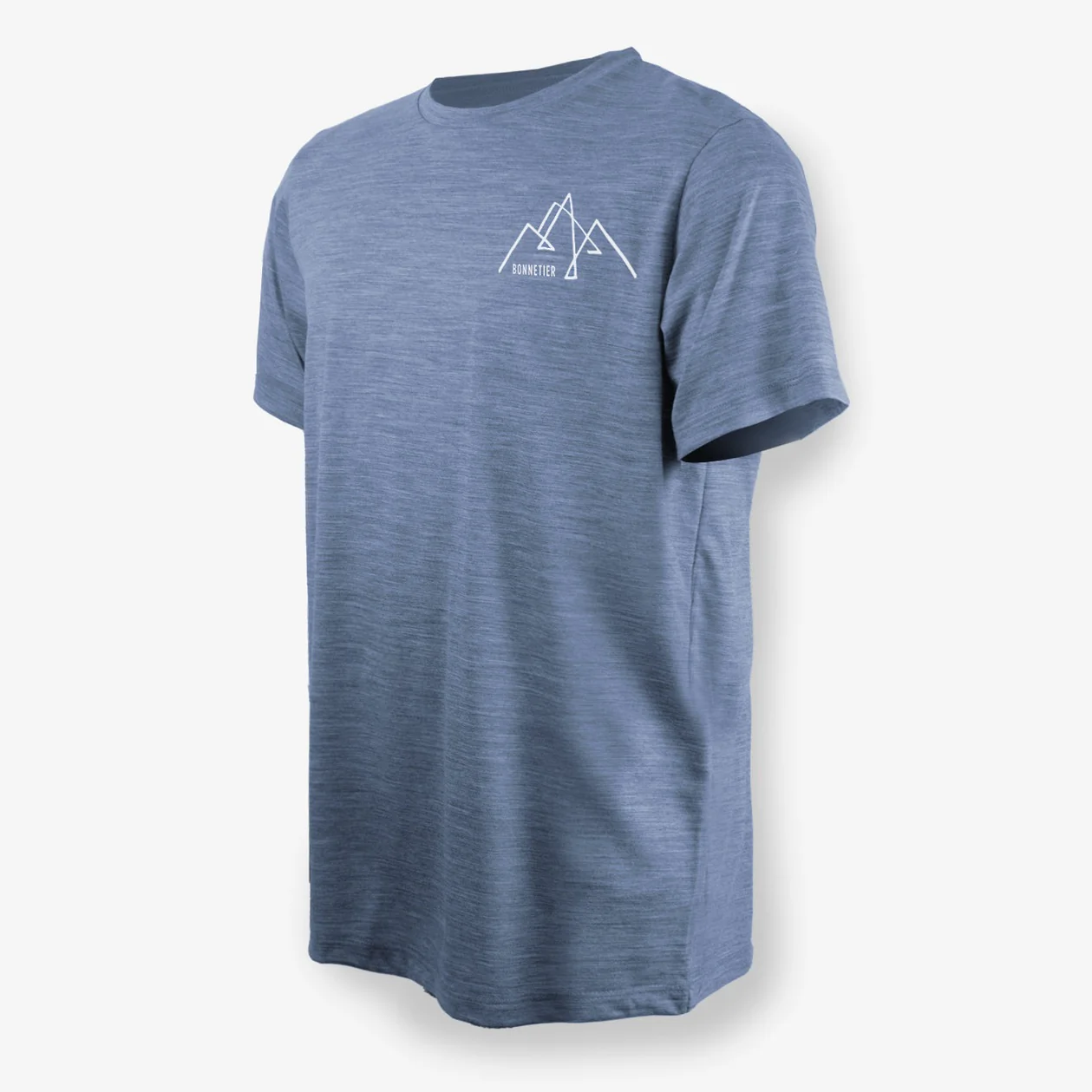 T-Shirt Mérinos Homme Bleu Gris Ultra Léger - Paysage – Image 2