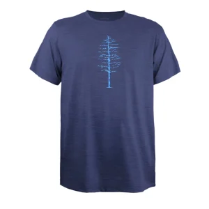 T-Shirt Mérinos Homme Bleu Nuit Ultra Léger - Shacky Tree