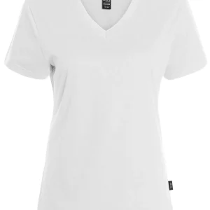 Le t-shirt uni col en V - Femme